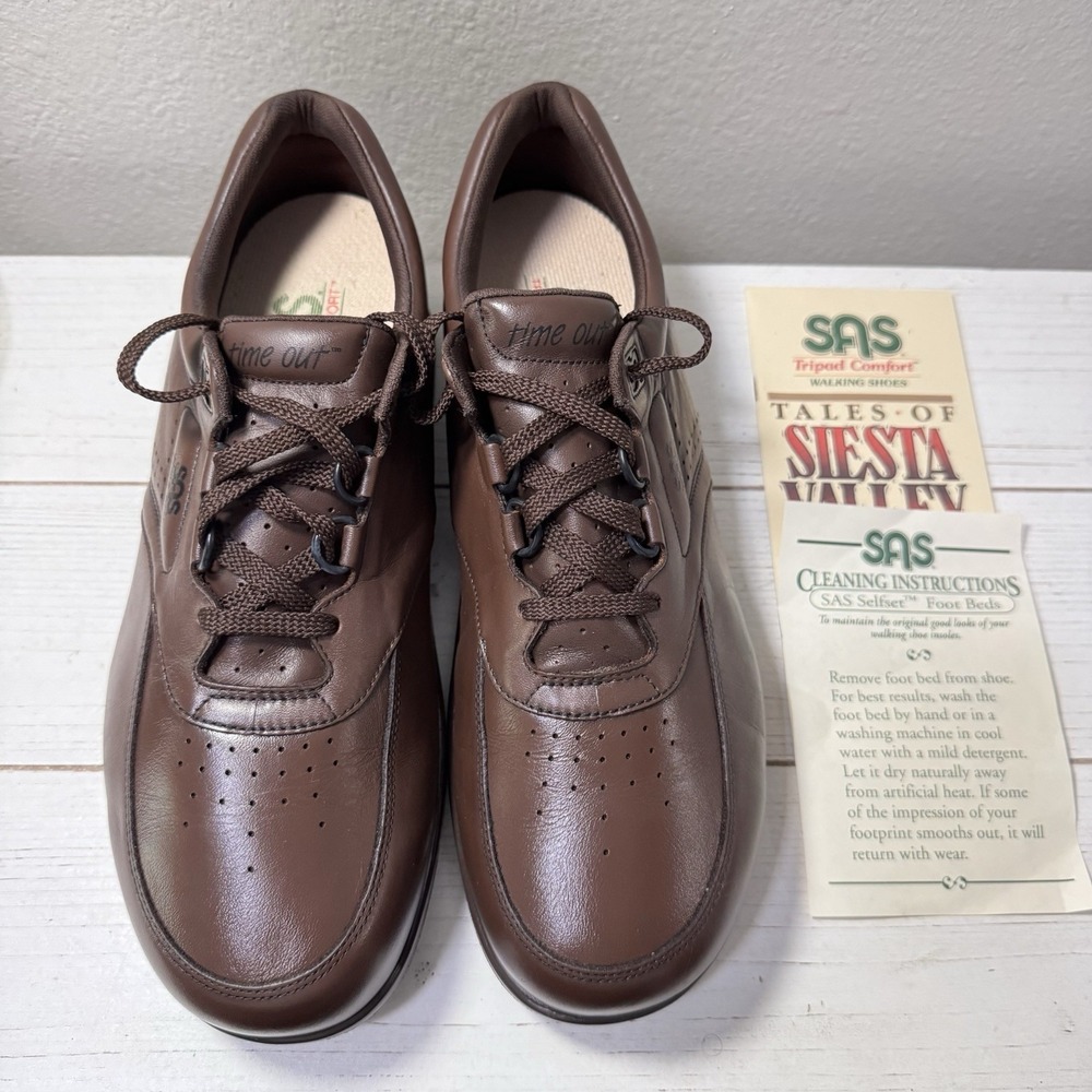 SAS Time Out  Brown Antique Walnut Sz 12.5M Men's Comfort Shoes Tripad NWT